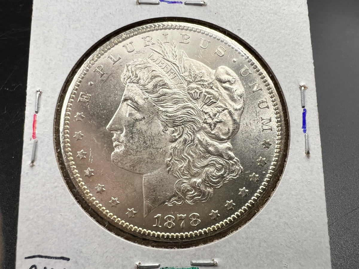 1878 CC Morgan VAM 11 Choice BU Carson City Dollar Coin Lines in Wing Top 100 Vam Variety