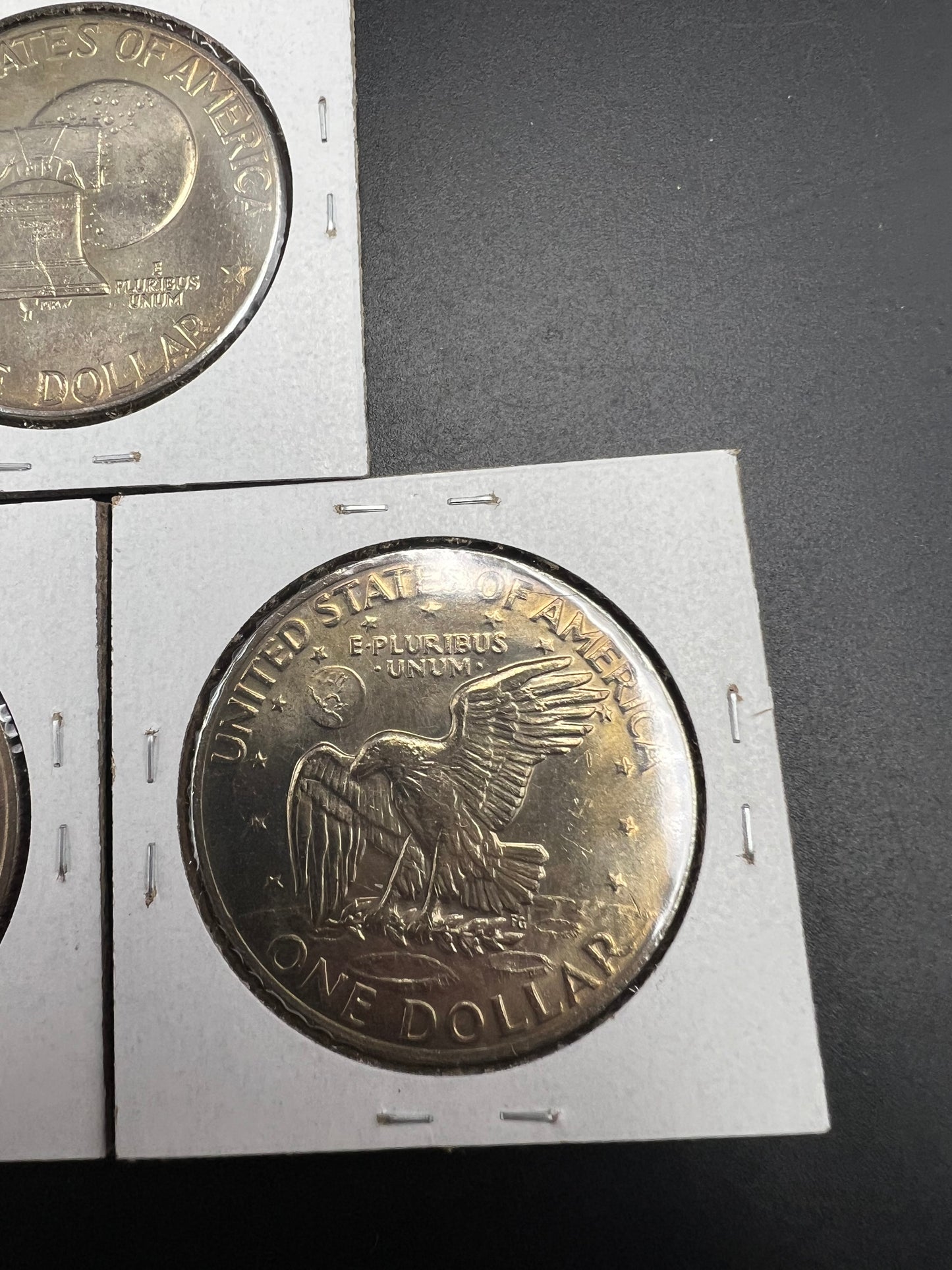 Toner Trio Ike Eisenhower Copper Nickel Dollars CH AU / BU 1972 P & D & 1976 Type 2 $1 Coins