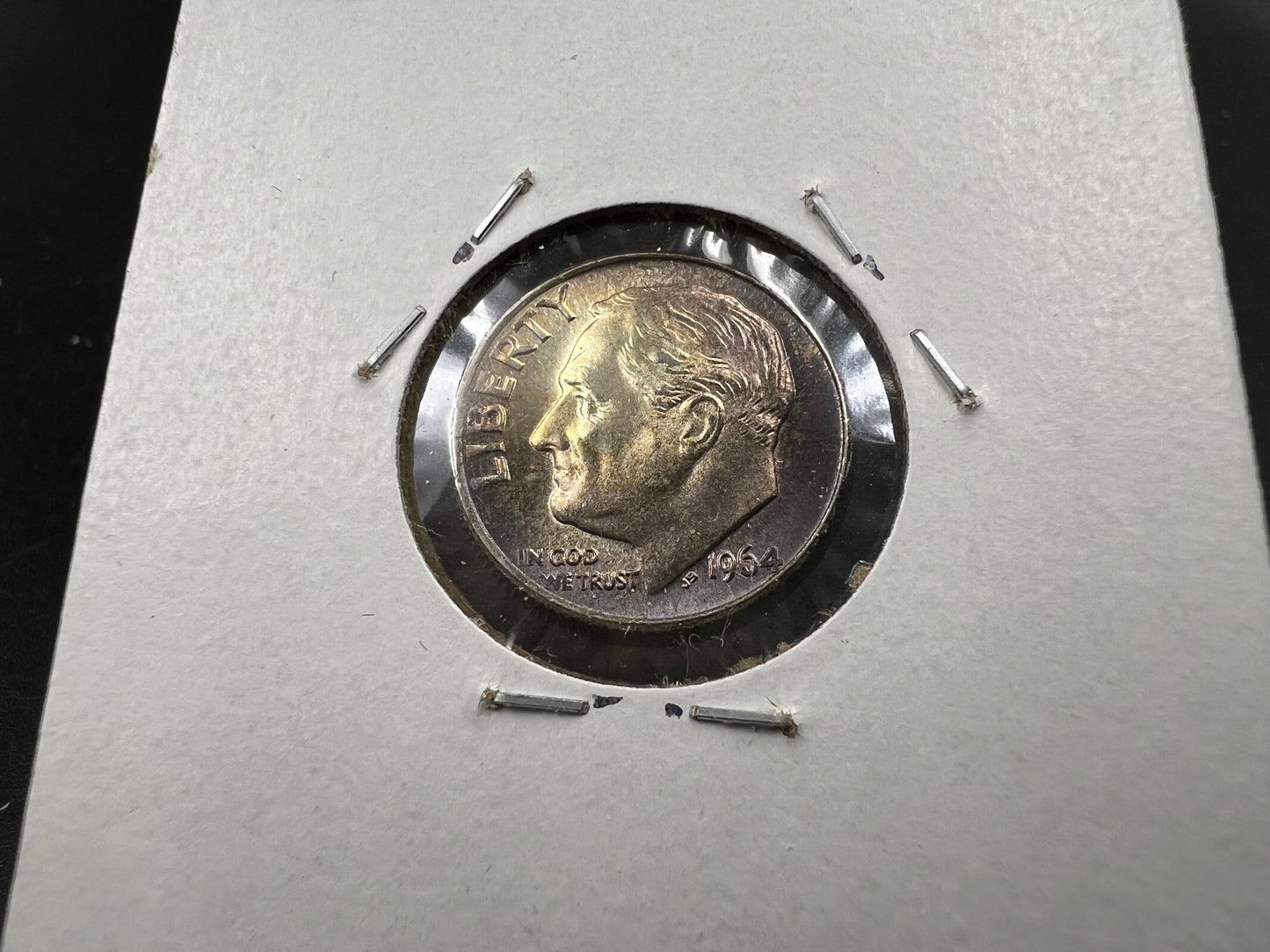 1964 P 10c Roosevelt Silver Dime Coin CH BU PQ Purple Toning Toner #a