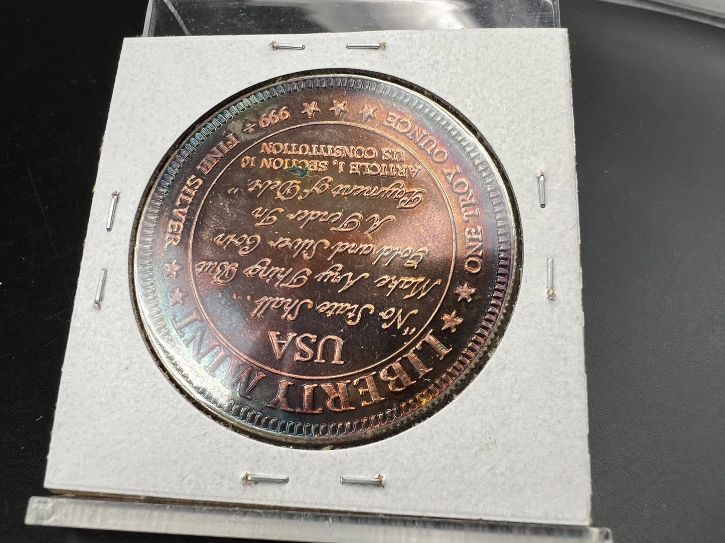 1986 Statue of Liberty 1 Oz Silver Art Round PQ Toning Toner Gem UNC