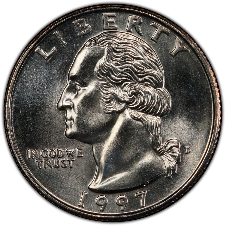1997 D 25C Washington Quarter BU UNC Single Coin