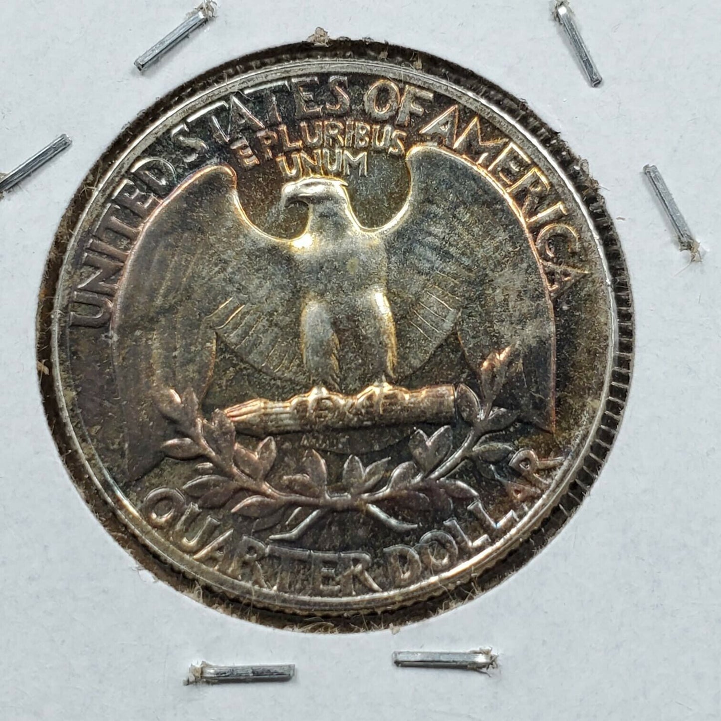 1962 P 25C Washington Quarter Silver Coin Gem Proof Cameo Neat Toning