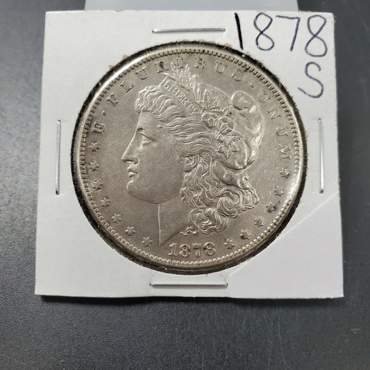 1878 S Morgan Silver Eagle Dollar Coin Choice XF Extra Fine Circulated
