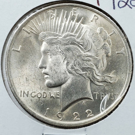 1922 P Peace 90% Silver Eagle Dollar Coin Flashy Choice BU UNCIRCULATED 2