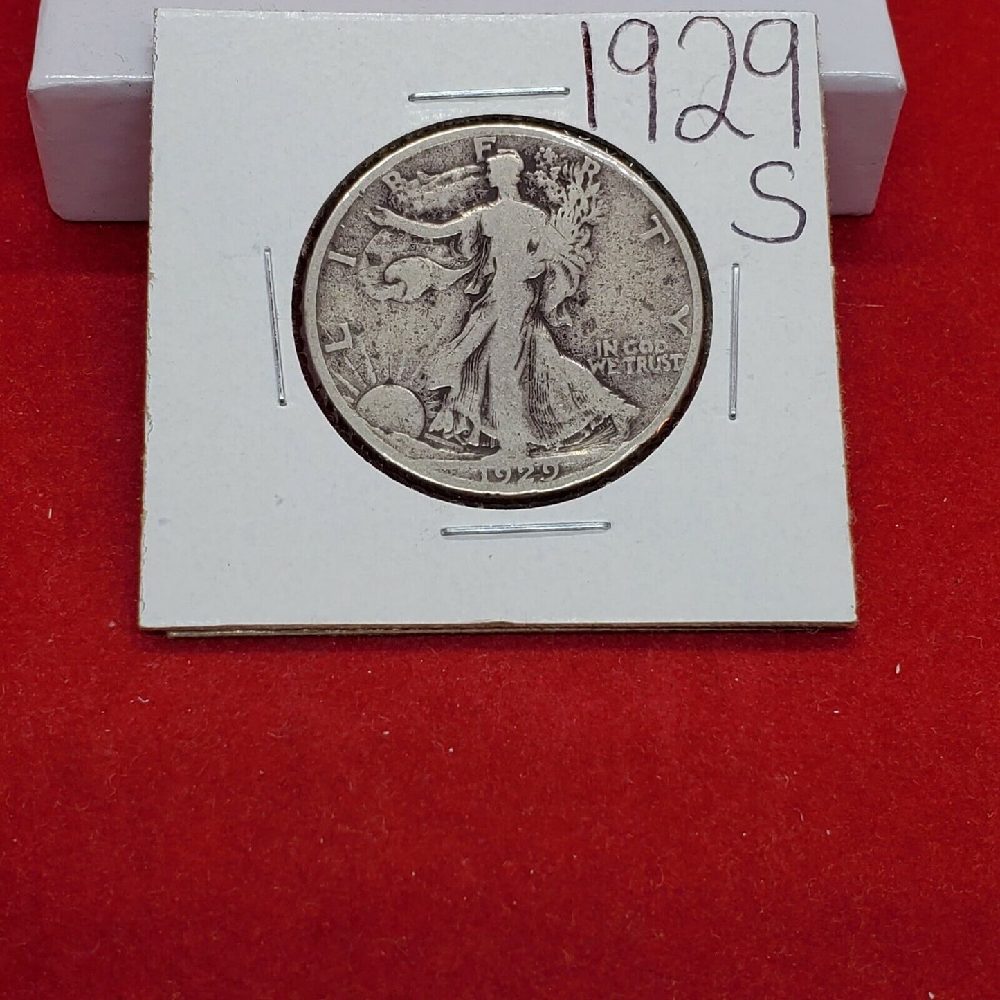 1929 S Walking Liberty Silver Eagle Half Dollar Coin VG Very Good / Fine Circ