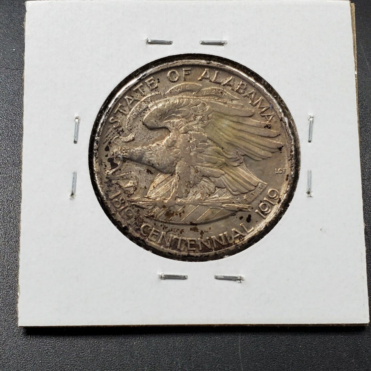 1921 50c ALABAMA SILVER HALF DOLLAR COMMEMORATIVE XF EF Extra Fine Circulated