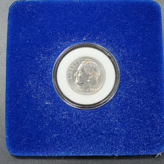 1964 P Roosevelt Silver Proof Dime Coin Gem Condition in Capsule & Display 2