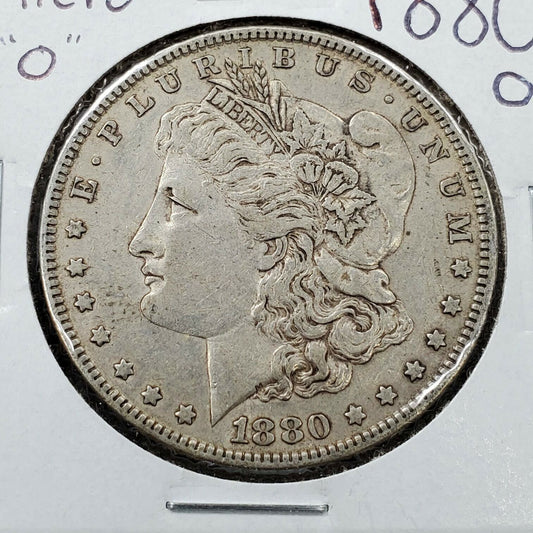 1880 O Morgan Silver Eagle Dollar Coin Choice VF VERY FINE MICRO O VAM VARIETY