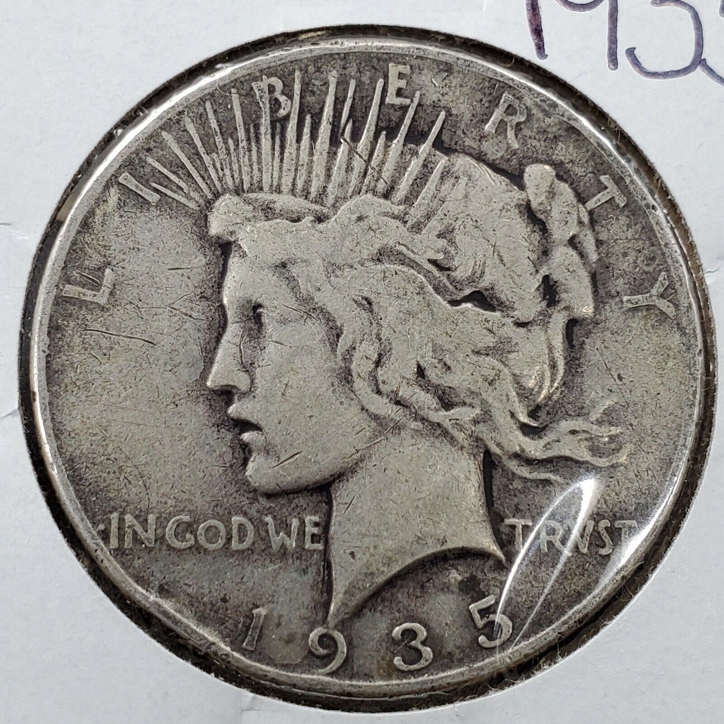 1935 P Peace 90% Silver Eagle Dollar Coin Average Circulated