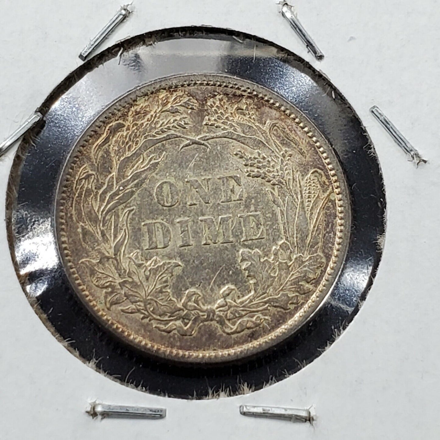 1887 Liberty Seated Silver Dime 10c Coin Average BU UNC Uncirculated Neat Toning
