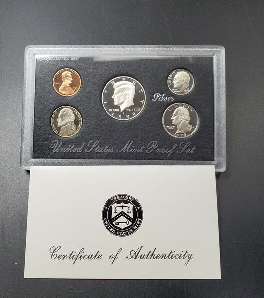 1998 S US Proof 90% Silver Coin Set OGP Combo Ship Discount RobinsonsCoinTown
