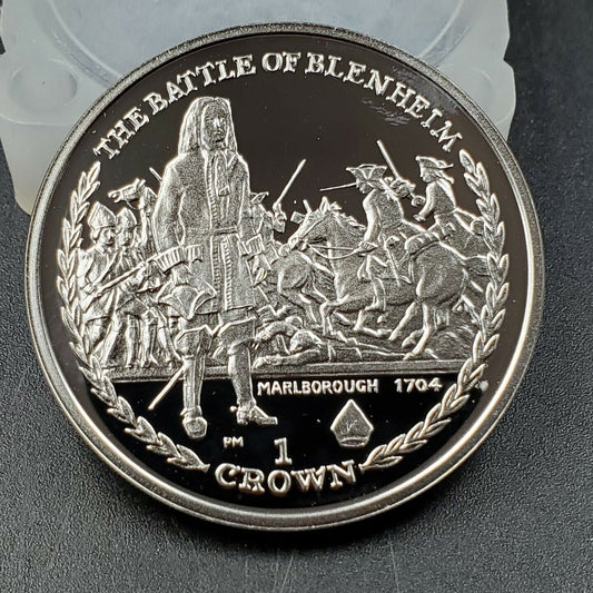 2006 Pobjoy Mint Isle of Man Silver Crown Gem Proof Battle of BLENHEIM Napoleon