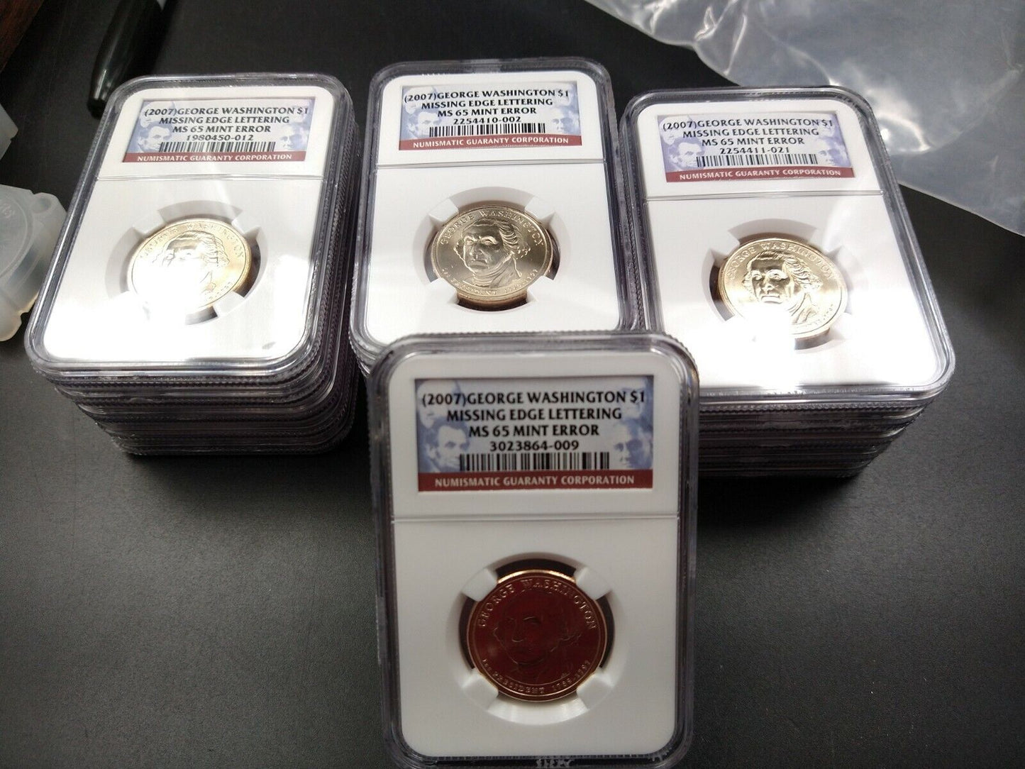 2007 P George Washington Presidential Error Coin NGC MS65 Missing Edge Lettering