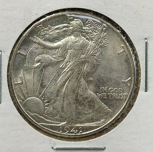 1941 P Walking Liberty Silver Eagle 90% Coin CHOICE BU UNC Some Toning