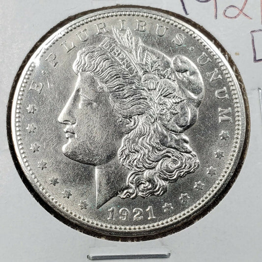 1921 D Morgan Silver Eagle Dollar Coin AVG AU CIRC 100 Years Anniversary
