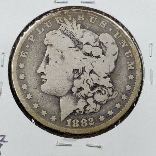 1882 O O/S $1 Morgan Silver Eagle Dollar Variety VAM Coin OMM Good / VG Circ