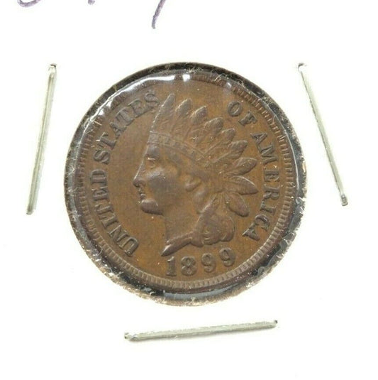 1899 Indian Head Cent Penny Coin Choice EF EX Extra Fine Circulated