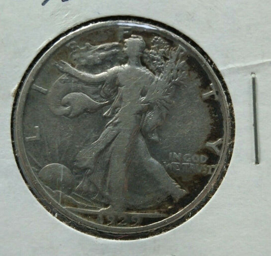 1929 D Walking Liberty Silver Eagle Coin Choice VG Very Good / Fine Circulated