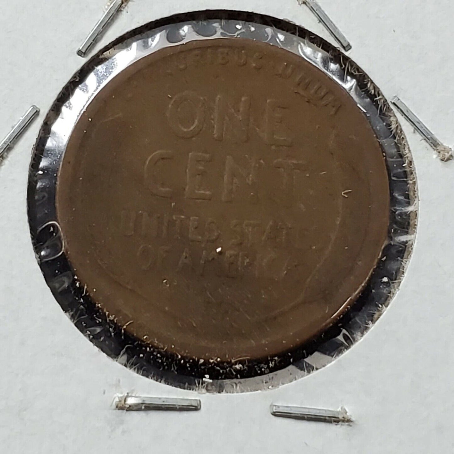 1923 S 1c Lincoln Wheat Cent Penny Coin Planchet Lamination Error