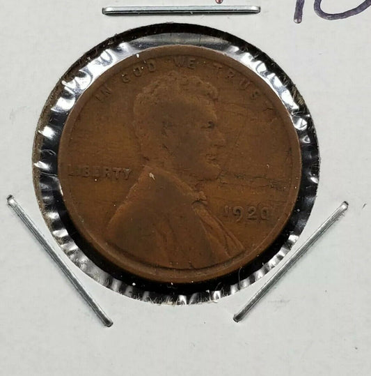 1920 p 1c Lincoln Wheat Cent Penny Coin Laminated Planchet Error