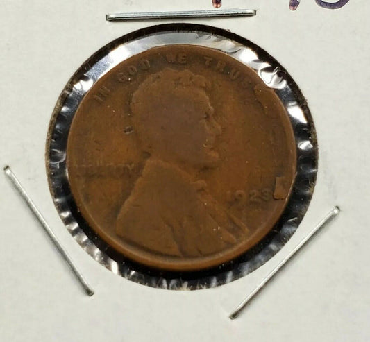 1923 p 1c Lincoln Wheat Cent Penny Coin Laminated Planchet Error