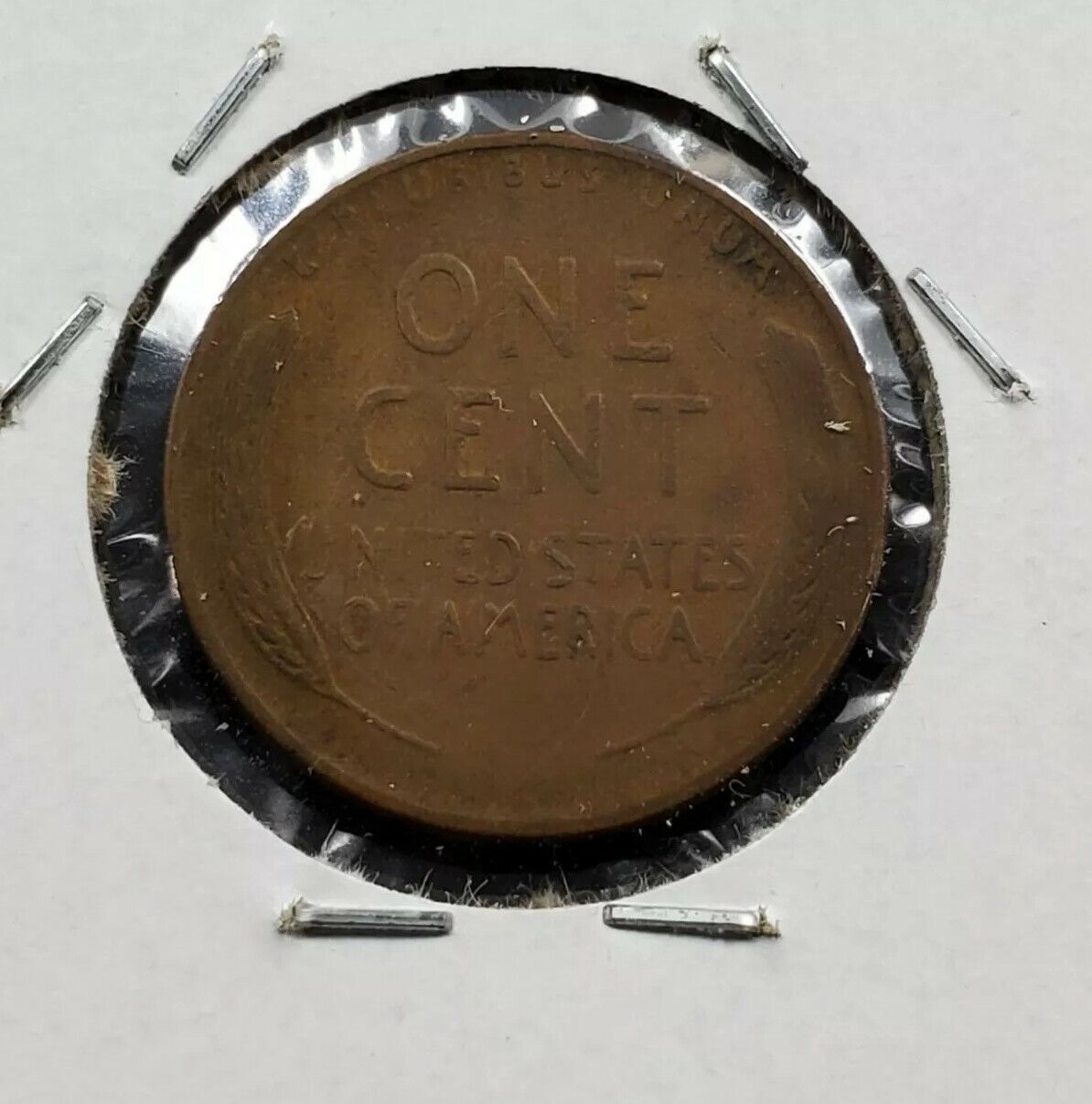 1944 p 1c Lincoln Wheat Cent Penny Coin Laminated Planchet Error WW2 ERA