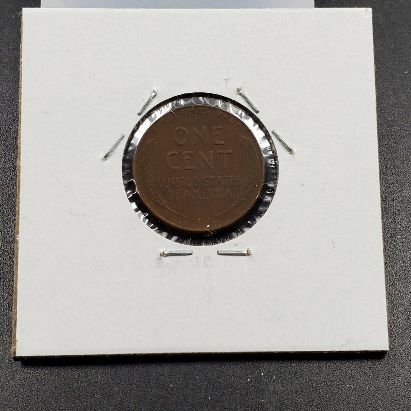 1948 p 1c Lincoln Wheat Cent Penny Coin Laminated Planchet Error