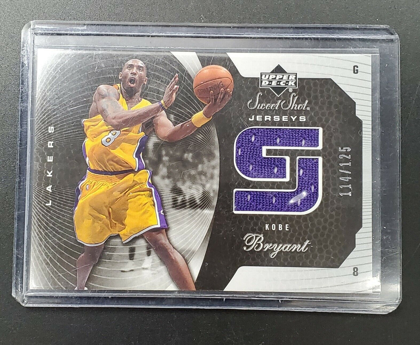 Kobe Bryant 2005 Upper Deck Sweet Shot REAL GAME JERSEY PIECE CARD 114/125 RARE