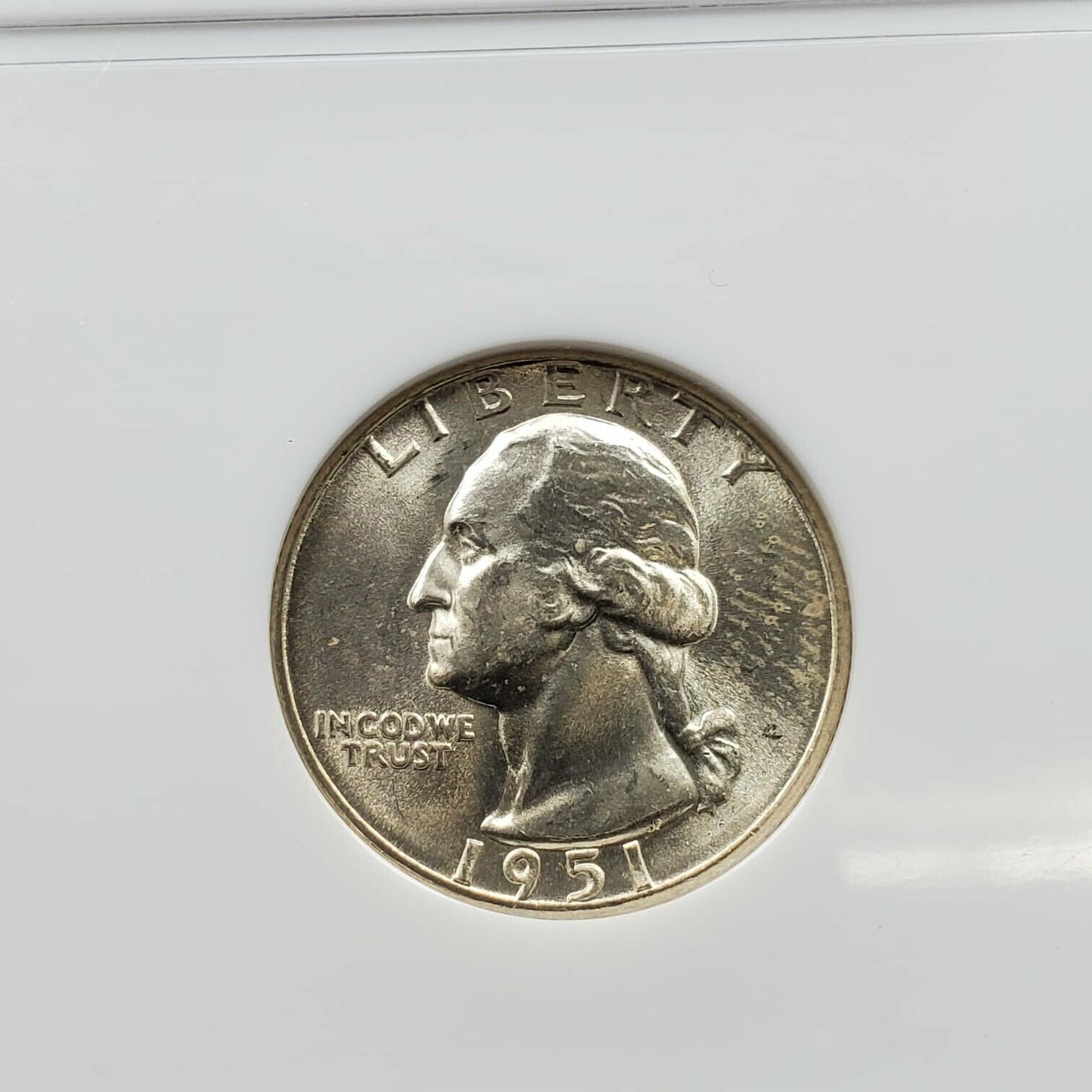 1951 D 25C Washington Quarter Coin NGC MS67 GEM BU ANA Brown Label Holder