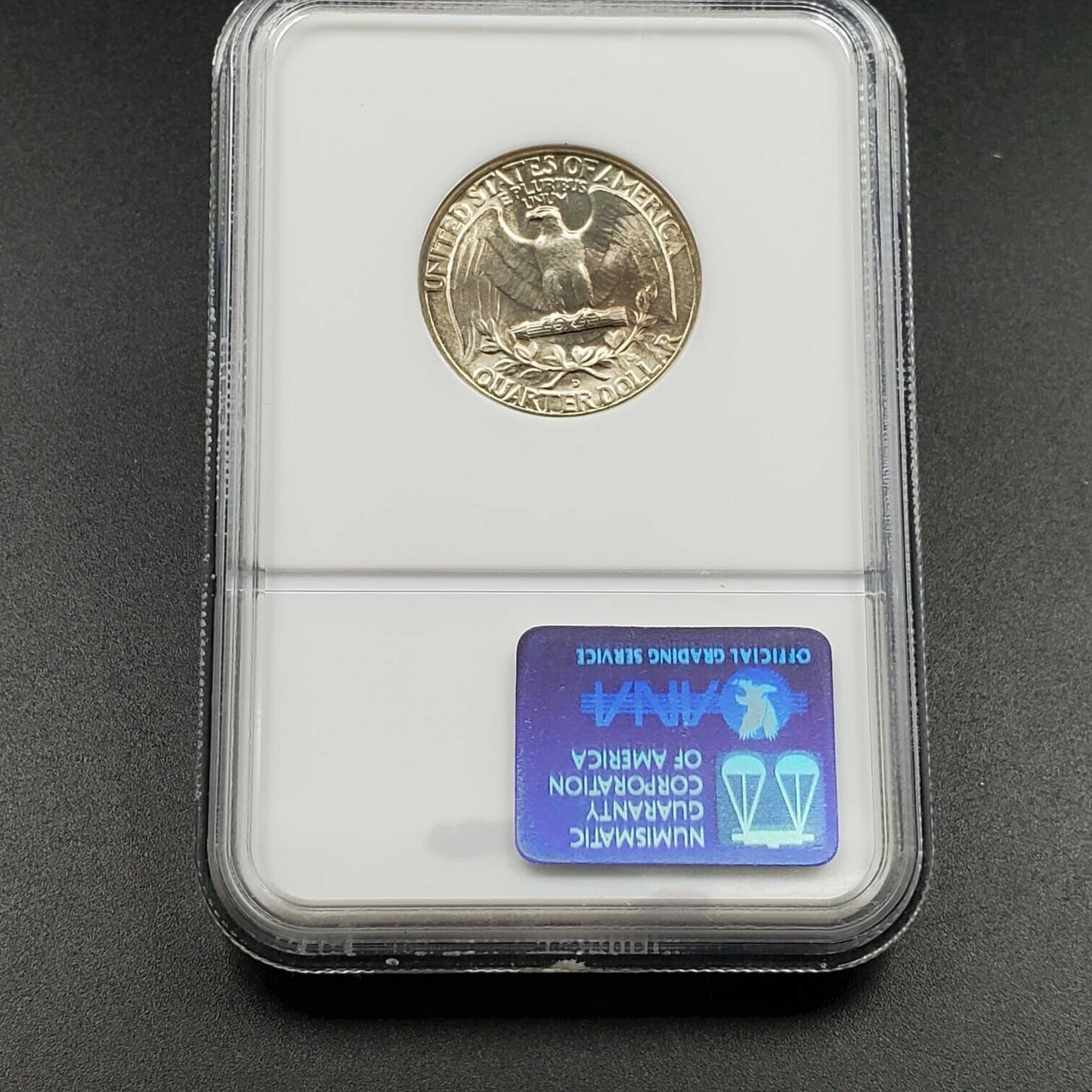 1951 D 25C Washington Quarter Coin NGC MS67 GEM BU ANA Brown Label Holder