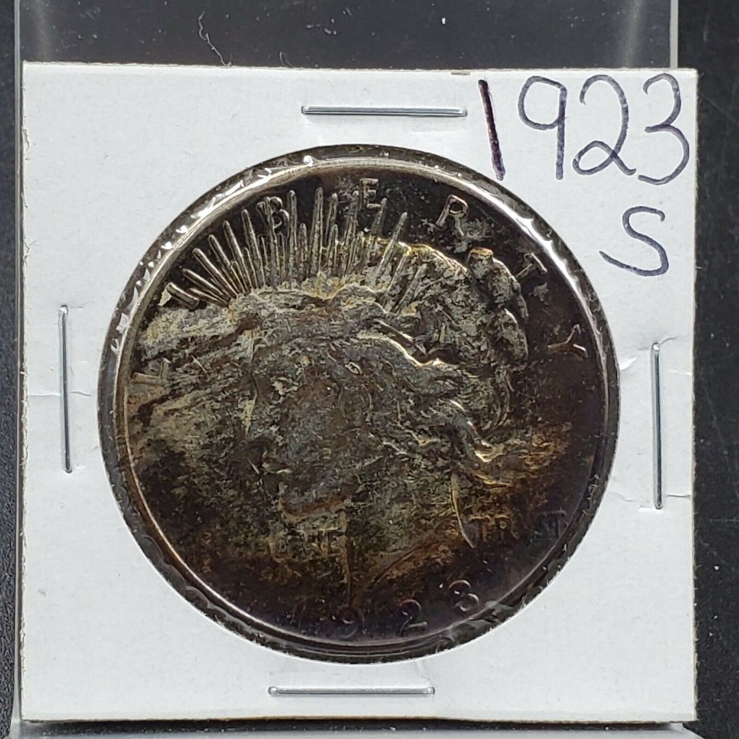 1923 S Peace 90% Silver Eagle Dollar CH VF / EF XF Circulated Nice Toning Toner
