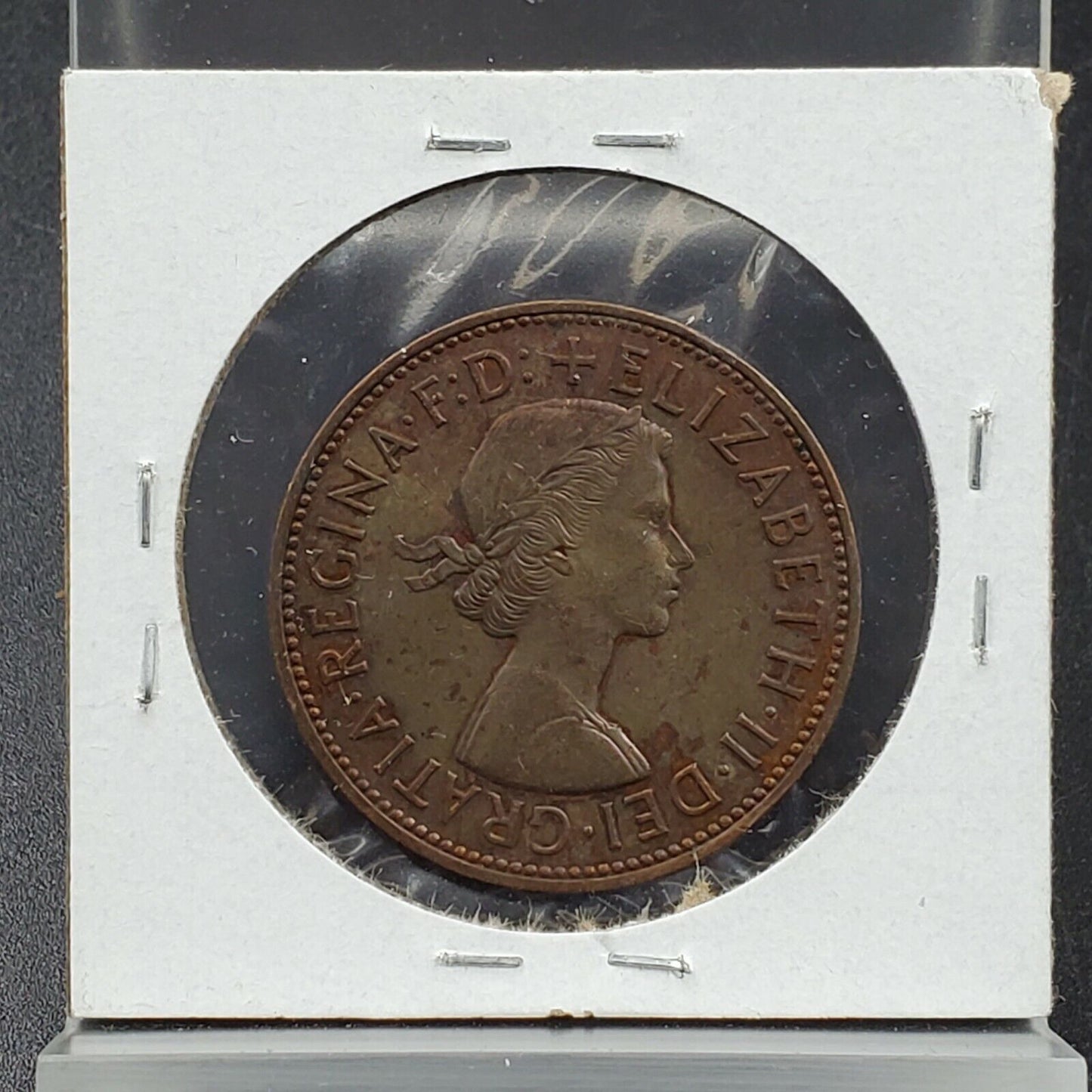 Great Britain 1 Penny 1964 Coin AU About UNC Neat Toning Toner