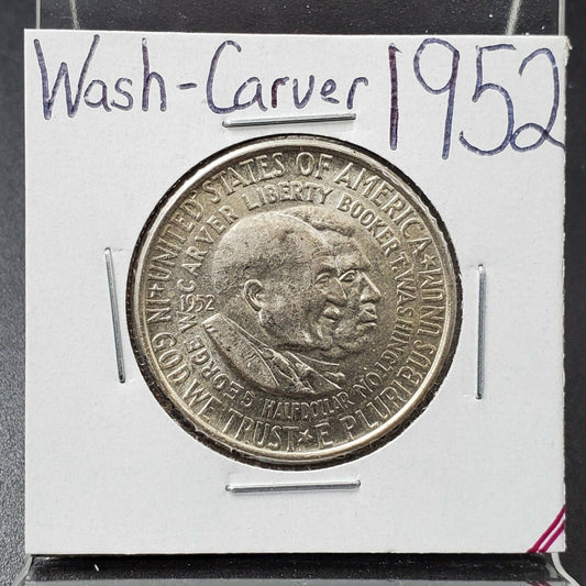 1952 P George Washington Carver Silver 50c Half Dollar Commemorative CH BU UNC