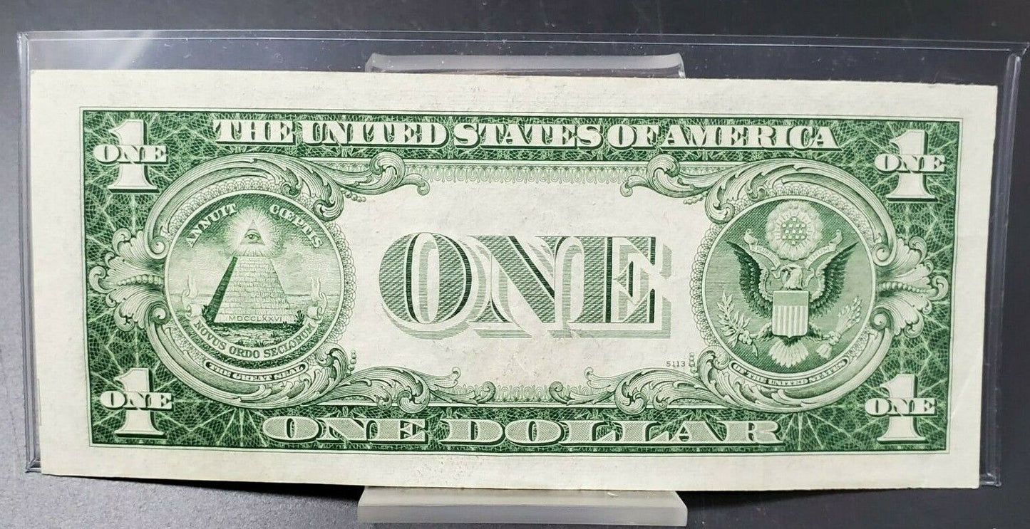 1935 D $1 Silver Certificate Narrow Margin Blue Seal  VF / XF Repeat 6868 # +69!