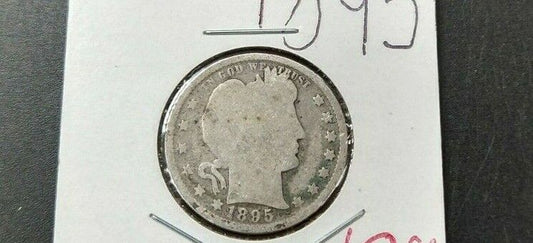 1895 P Barber Silver Eagle Quarter Coin Choice AG/Good Full Date