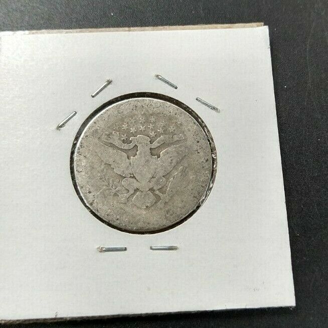 1892 P Barber Silver Eagle Quarter Coin AVG AG About Good First Year of Issue