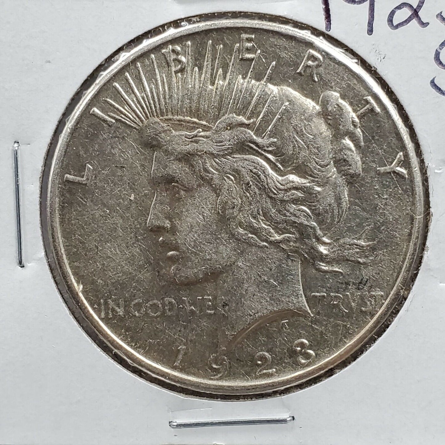 1923 S Peace 90% Silver Eagle Dollar Coin DETAILS XF Circulated