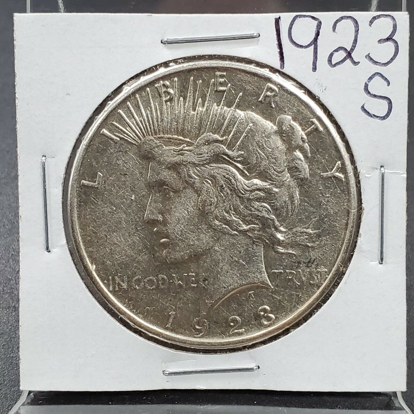 1923 S Peace 90% Silver Eagle Dollar Coin DETAILS XF Circulated