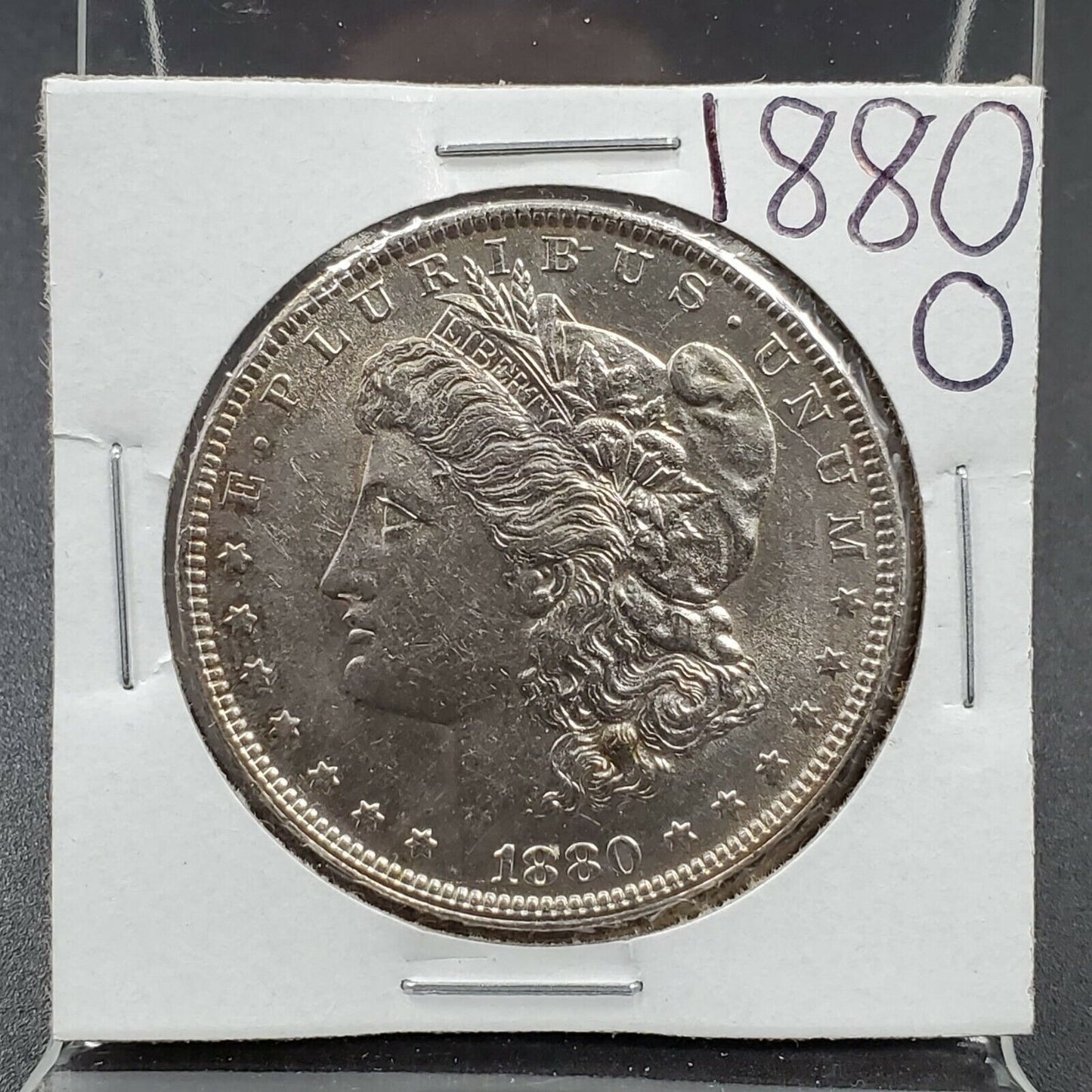 1880 O Morgan Silver Eagle Dollar Coin UNC Details New Orleans Nice looking Coin