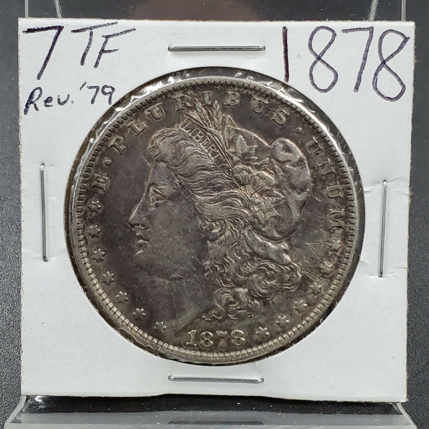 1878 P Morgan Silver Eagle Dollar Coin Choice VF / XF Circulated 7TF REV 79