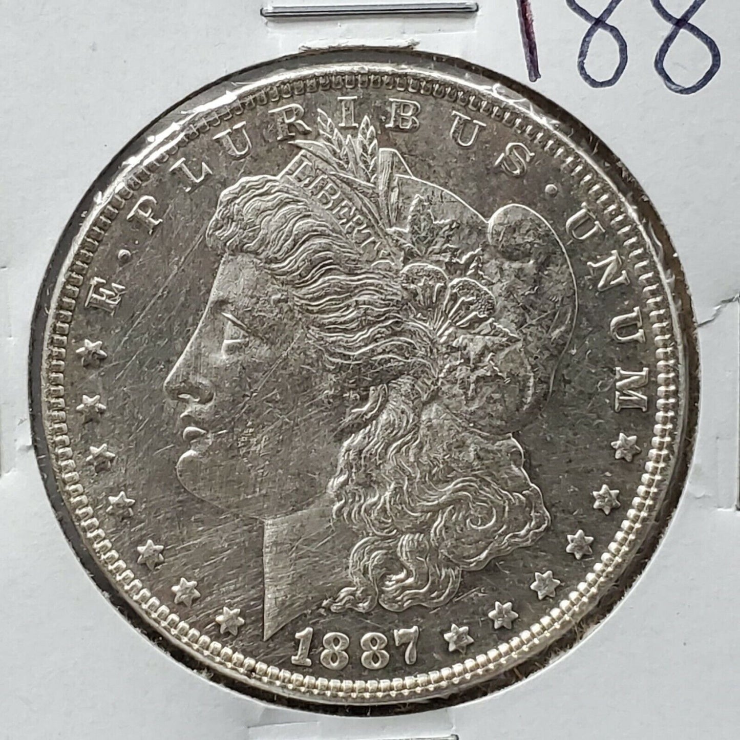 1887 Morgan Silver Eagle Dollar $1 Coin UNC DETAILS SHINY