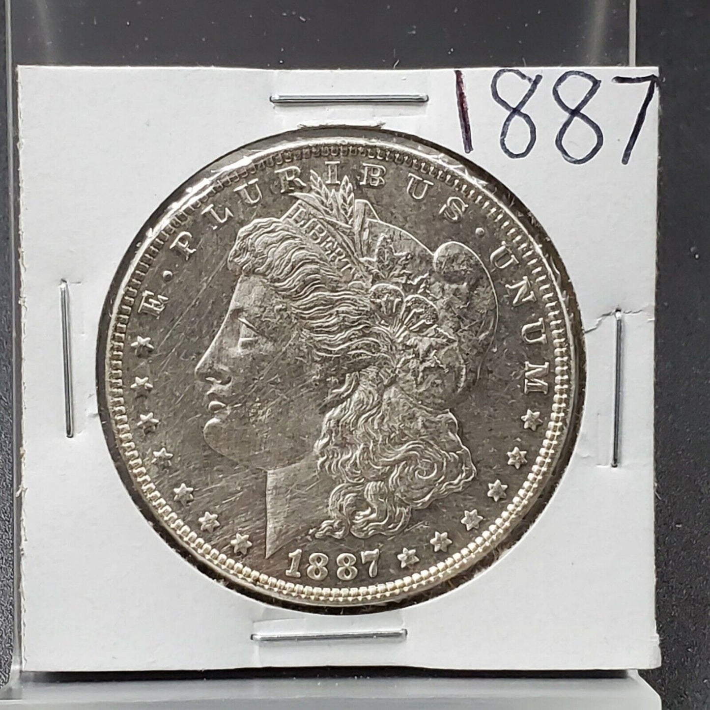 1887 Morgan Silver Eagle Dollar $1 Coin UNC DETAILS SHINY