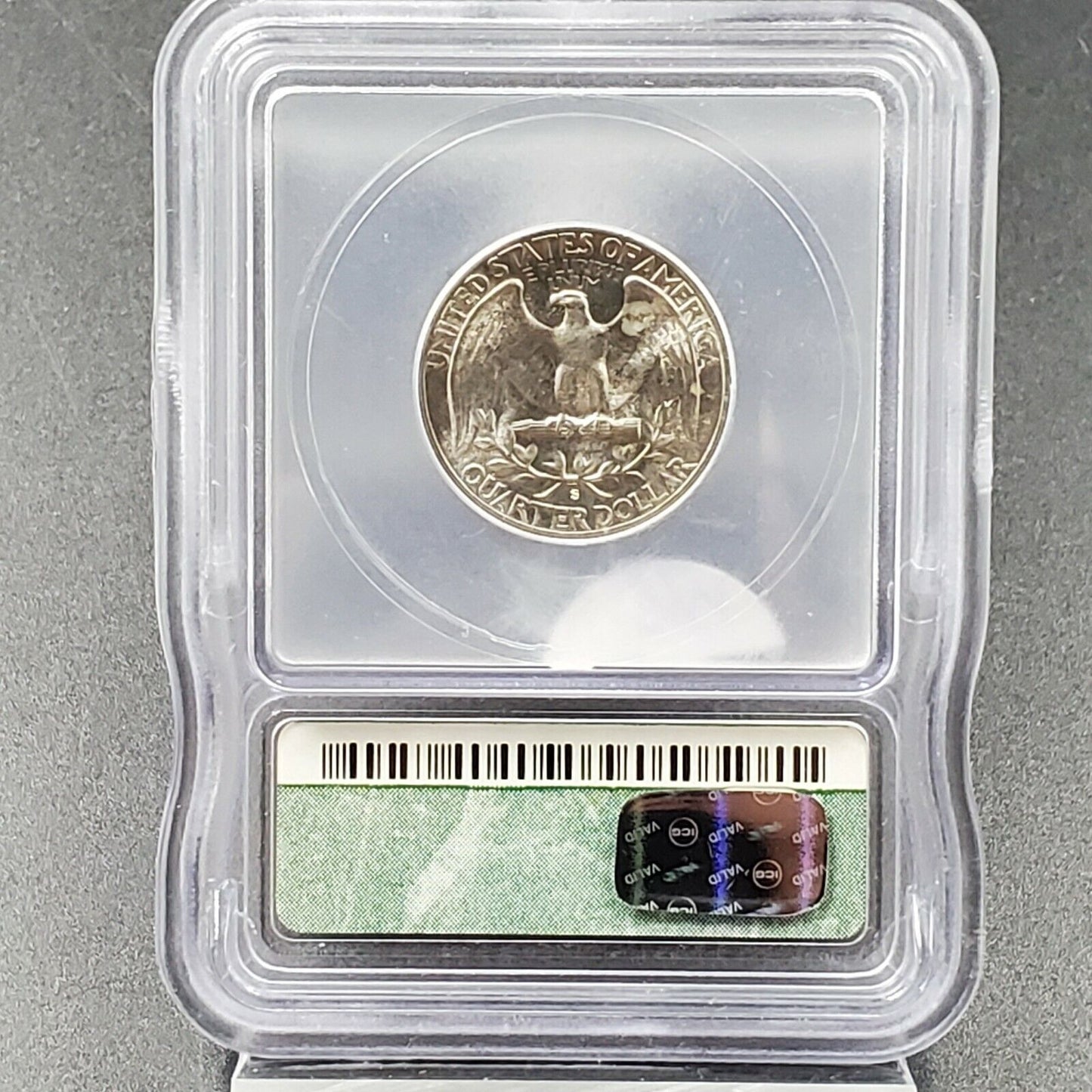 1947 S S/S Washington Silver Quarter Variety Coin ICG MS66 WITH RPM