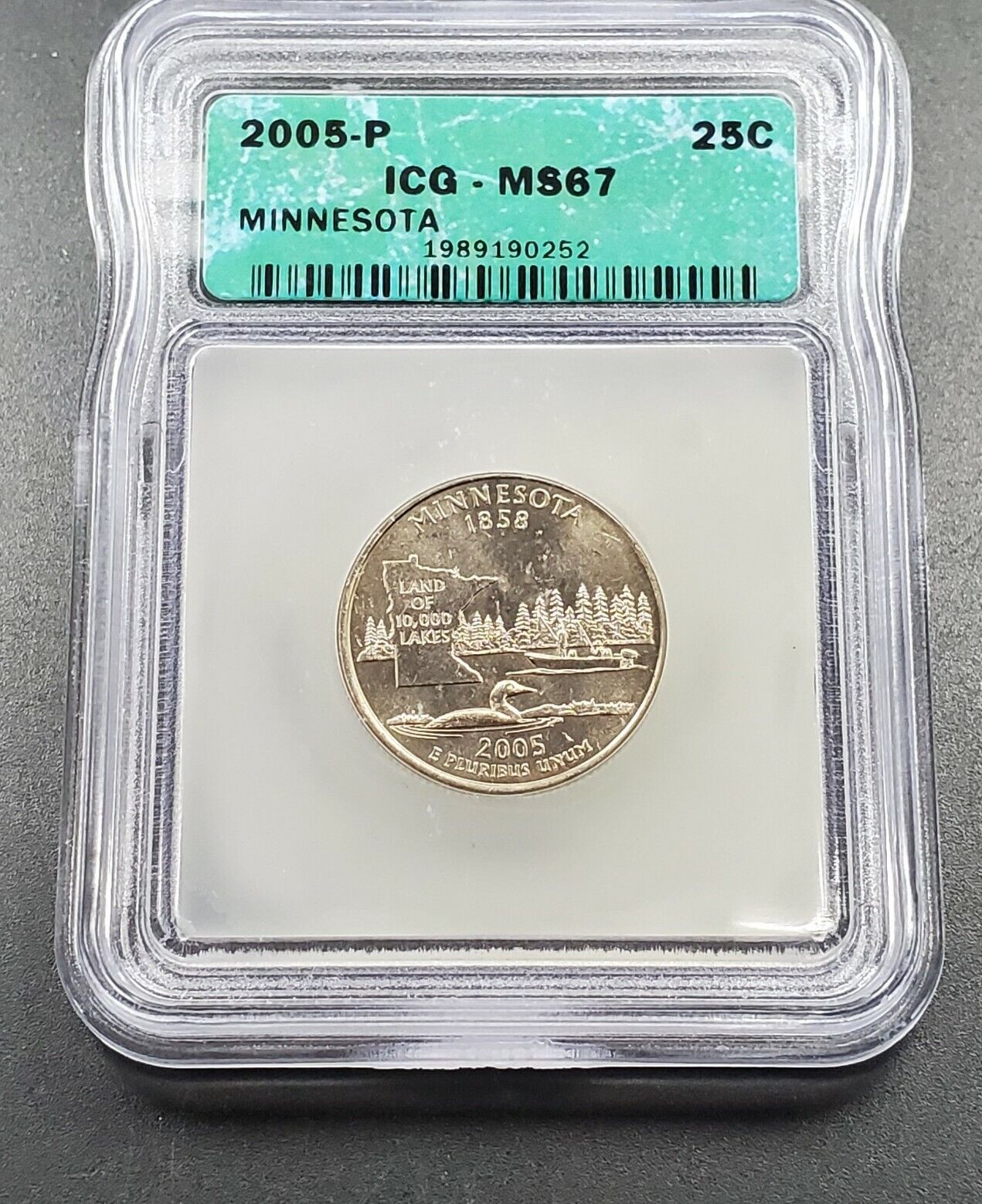 2005 P MINNESOTA State Quarter Coin VINTAGE ICG MS67