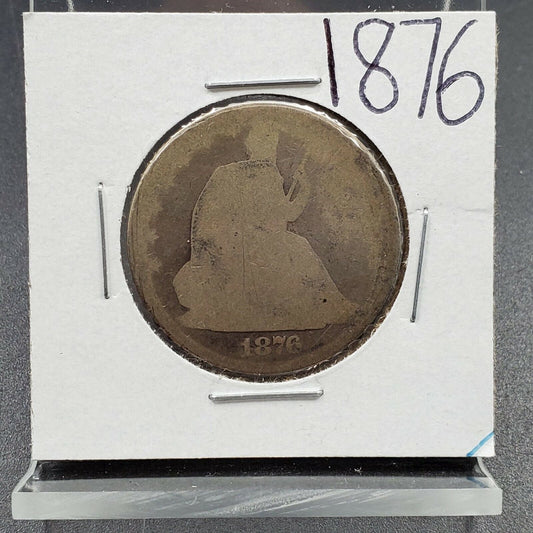 1876 P Seated Liberty  Half Dollar 50c Silver Coin AG / FAIR