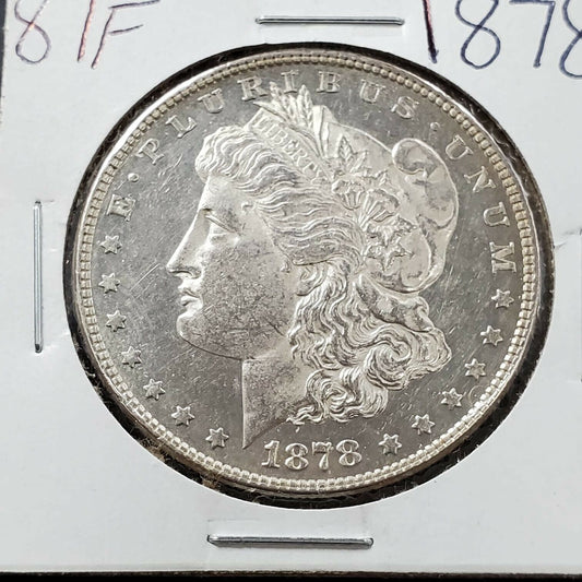 1878 P Morgan Silver Eagle Dollar Coin 8TF CH AU / UNC