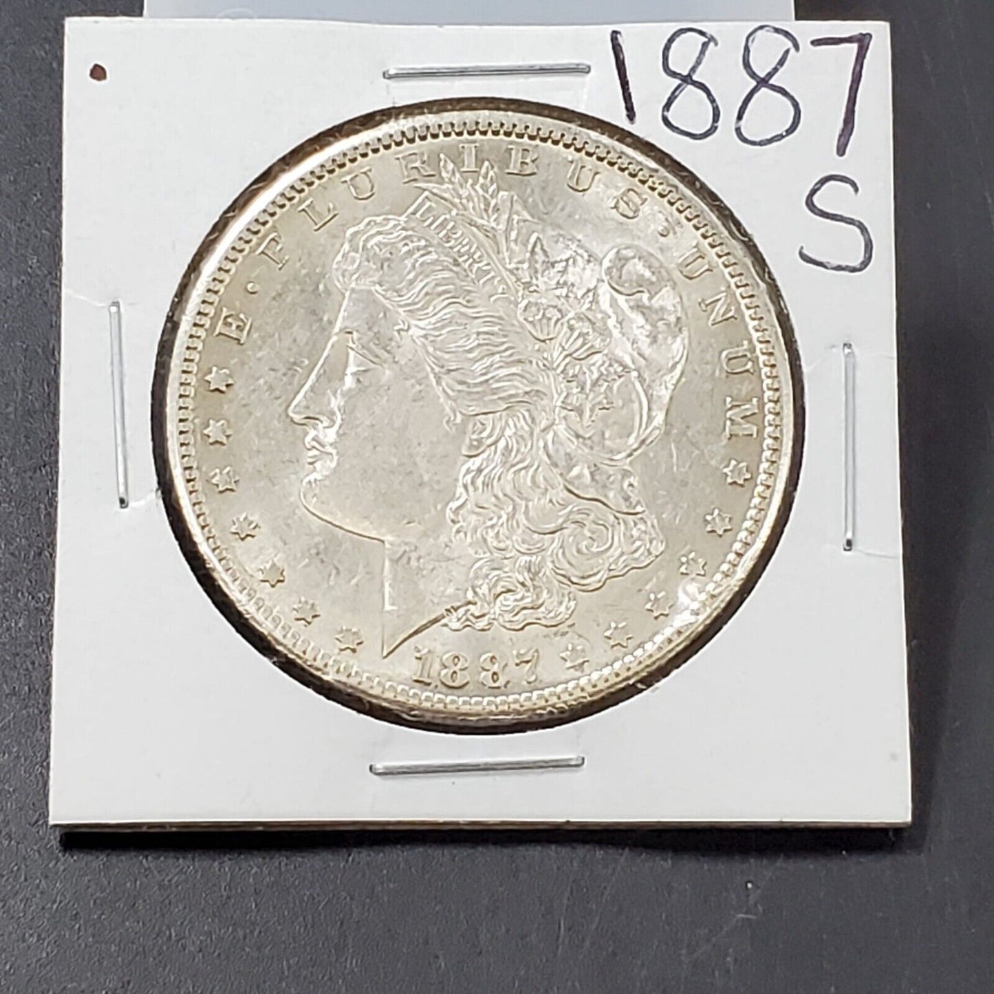 1887 S $1 Morgan Eagle Silver Dollar Coin UNC Uncirculated