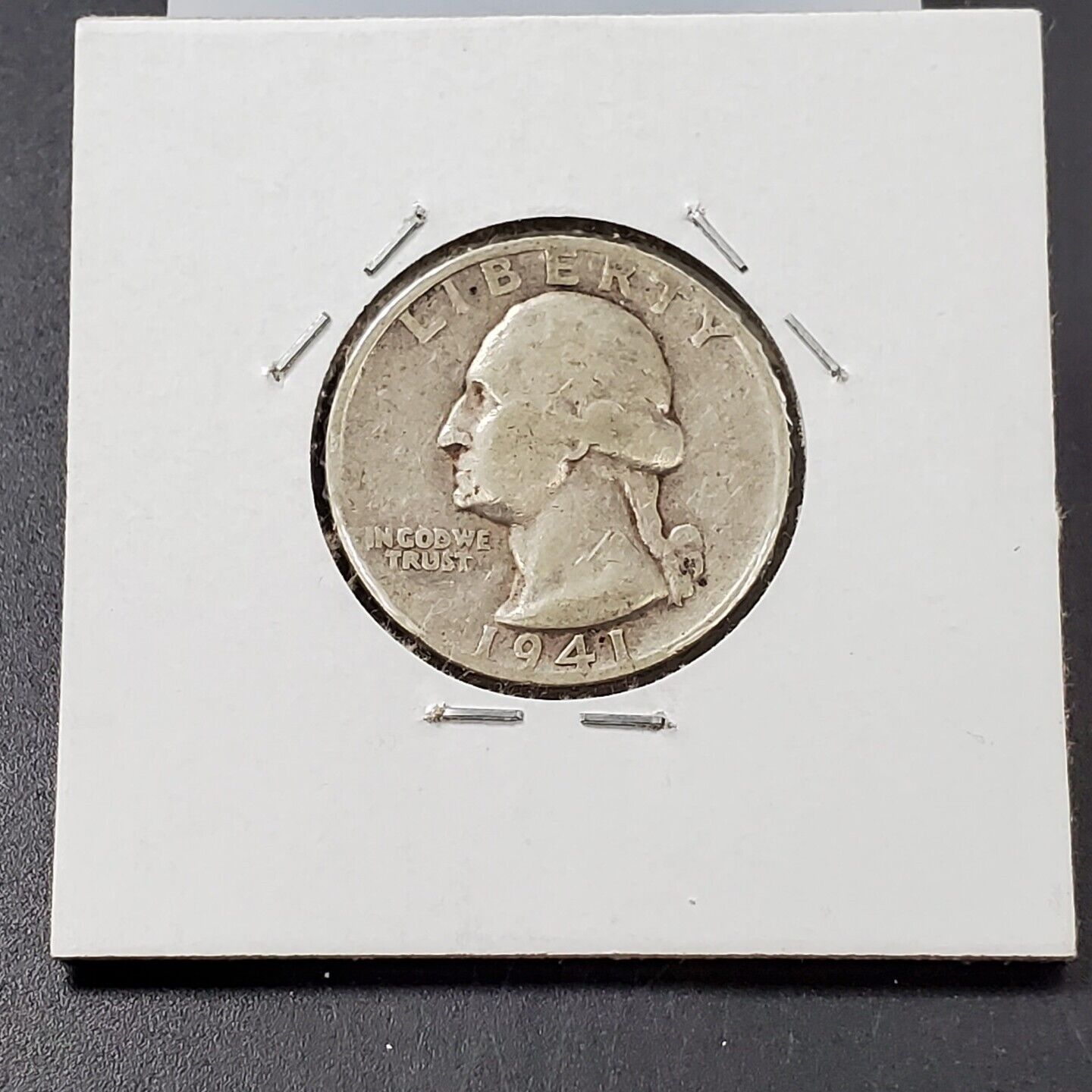 1941 S Washington Silver Quarter Coin Trumpet Tail Large S Variety