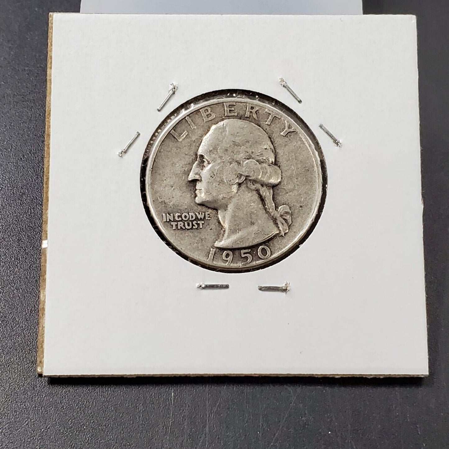 1950 P 25c Washington Silver Quarter Coin Double Die Reverse DDR Variety