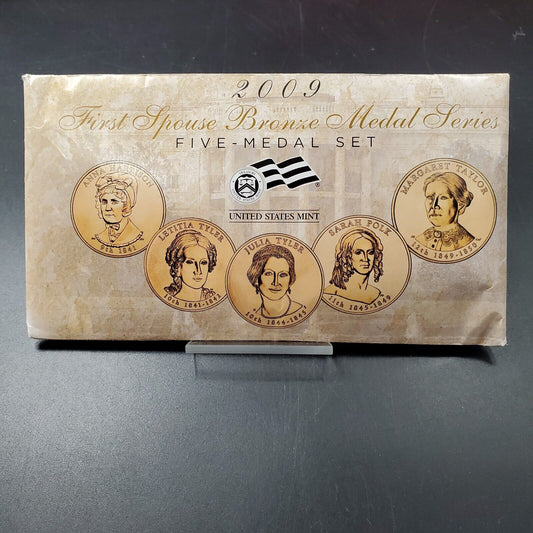 2009 First Spouse Bronze Medal Series Five 5 Medal Set In OGP